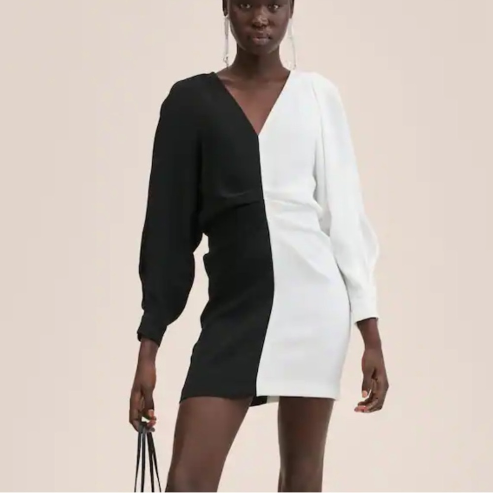 Mango Colorblock Dress NWT - Picture 2 of 8